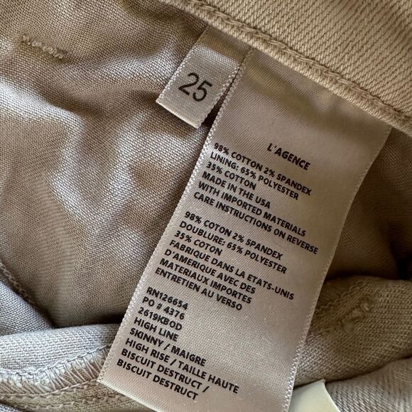 L’Agence High Line High Rise Skinny Jean in Biscuit - Picture 6 of 8